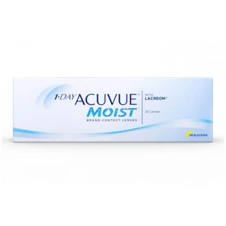 عدسات لاصقة يومية ACUVUE MOIST من جونسون - 30 عدسة في العلبة