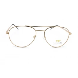 نظارة طبية ,ماركة TOP POINT, موديل 7517-C3,للجنسين,افييتور,إطار ذهبي, عدسات الشفاف,خليط معدني