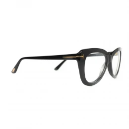 نظارة طبية ,ماركة Tom Ford ,موديل 5414,للجنسين,عيون القط , لون اطار اسود ,عدسة شفاف,اسيتات