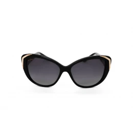 نظارة شمسية ، ماركة BVLGARI ، موديل 8151B ، للنساء ، لون الاطار اسود ، اطار فراشة ، مواد بلاستيكية ، نوع العدسة مستقطبة ، لون العدسة اسود